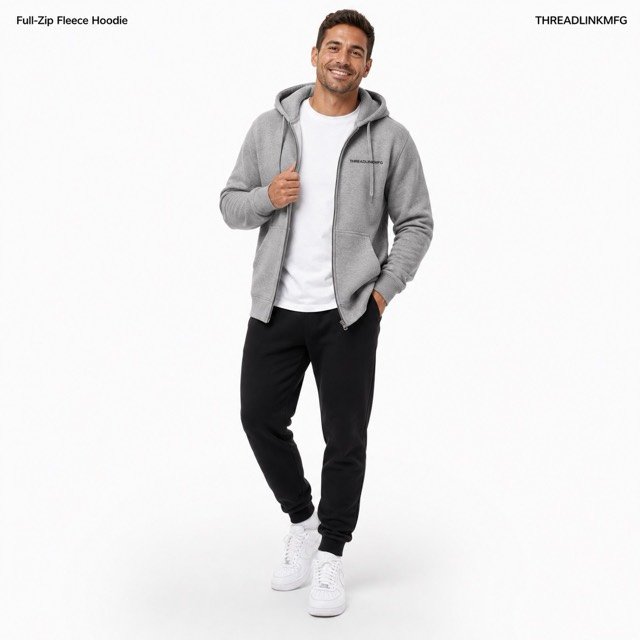 Full-Zip Fleece Hoodie