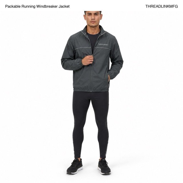 Packable Running Windbreaker Jacket